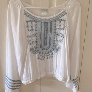 CUSP white blouse with blue details